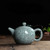 Chinese Longquan Klin Celadon Ceramic Kung Fu Teapot With Filter 240ml 8oz Ice Veins Light Cyan