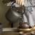 Black Ceramic Loop Handle Tea Water Kettle & 220V Electric Stove for Gongfu Tea Kettle & Stove Set