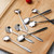 Stainless Steel Flower Shaped Tea Coffee Ice Cream Cocktail Spoon Set of 8 Silver