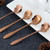 Stainless Steel Flower Shaped Tea Coffee Ice Cream Cocktail Spoon Set of 8 Rose Gold