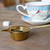 Stainless Steel Long Handled Tea Strainer with Drip Bowl for Teapot Mug Teacup Gold