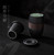 Black Ceramic Tea Mug with Infuser Green Glaze Inside 280ml 9.7oz