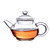 Mini Size Clear Glass Chinese Kungfu Tea Teapot with Spiral Filter 150ml 5oz