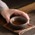Handmade Wide Flat Wood Fired Chinese Gongfu Tea Tasting Teacup 50ml 1.69oz x 2