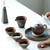 Retro Coarse Pottery Ceramic Chinese Kung Fu Tea Teapot 210ml