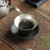 Sterling Silver Black Pottery Gongfu Tea Gaiwan Brewing Vessel 150ml