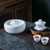 Sweet White White Porcelain Cha Xi Gongfu Tea Ceremony Water Bowl for Teacups 1360ml