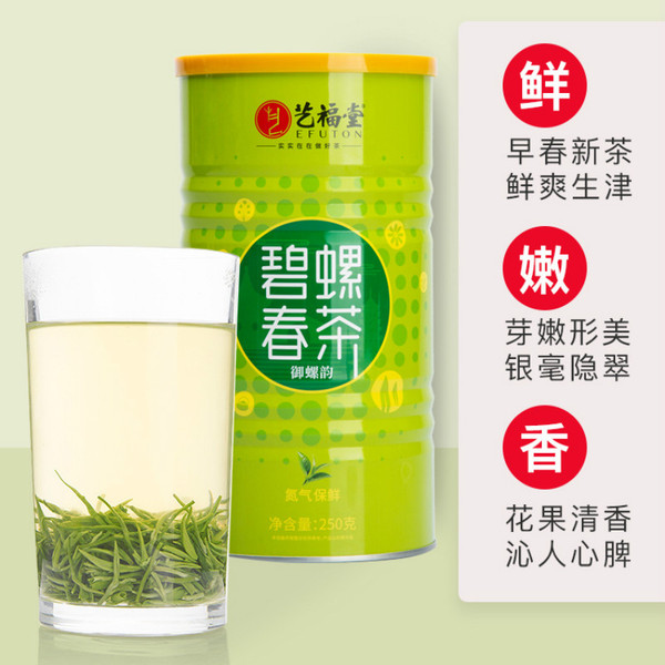 EFUTON Brand Mingqian Bi Luo Chun China Green Snail Spring Tea 250g