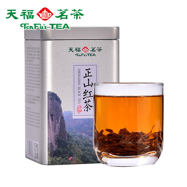 TenFu's TEA Brand Small Square Can Lapsang Souchong Black Tea 50g