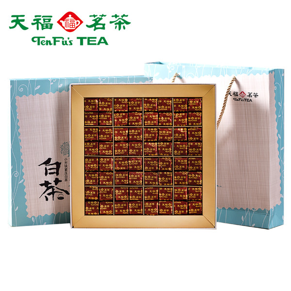 TenFu's TEA Brand Xiao Fang Kuai White Peony Fuding White Tea Brick 384g