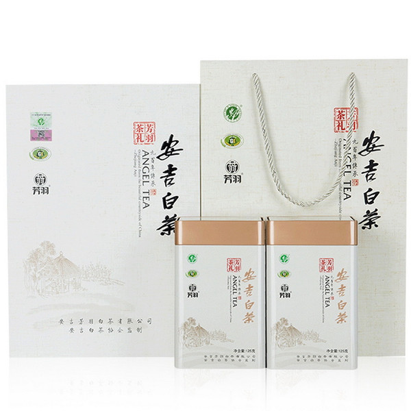 FANGYU Brand Yu Qian 1st Grade An Ji Bai Pian An Ji Bai Cha Green Tea 125g*2 Gift Box