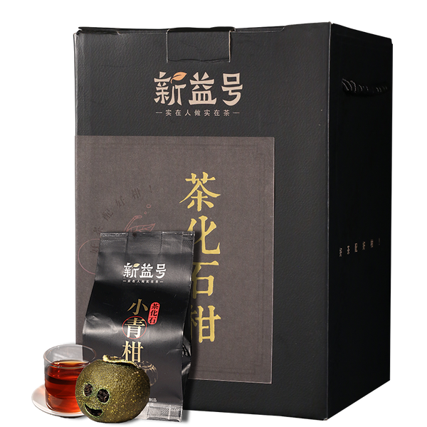 Xin Yi Hao Brand Xiao Qing Gan Tea Fossil  Chenpi Orange Pu'er Yunnan Pu-erh Tea Stuffed Tangerine Ripe 2019 300g