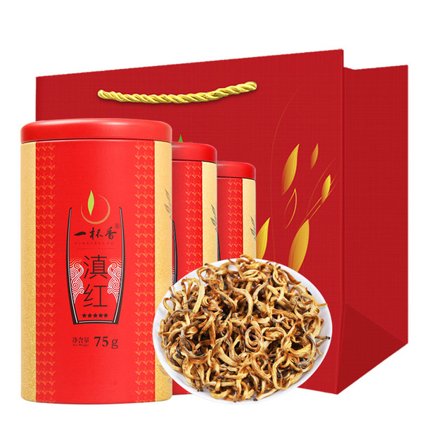 YIBEIXIANG TEA Brand 5 Stars Dian Hong Yunnan Black Tea 75g*3