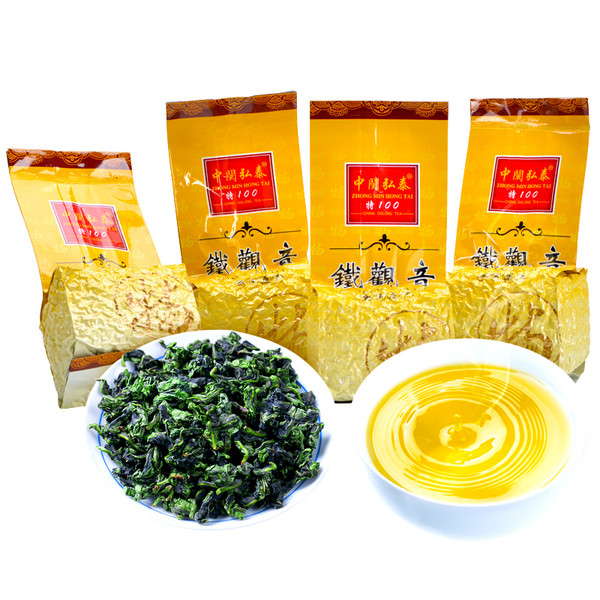ZHONG MIN HONG TAI Brand Te 100 Nongxiang Anxi Tie Guan Yin Chinese Oolong Tea 125g*4