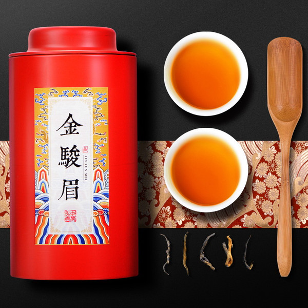 ZHONG MIN HONG TAI Brand Nongxiang Jin Jun Mei Golden Eyebrow Wuyi Black Tea 100g