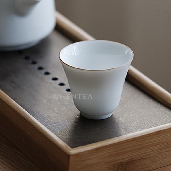 Sweet White Miaoxian Danjin Chinese Porcelain Gongfu Tea Tasting Teacup 50ml