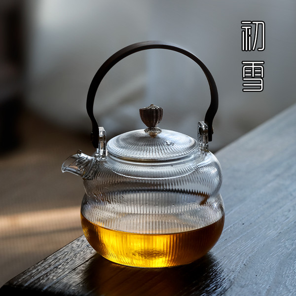 8848 Hulu Tiliang Heat Resistant Clear Glass Teapot 900ml