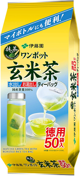 Ito En Itoen One Pot Matcha Green Tea with Roasted Rice 50 Tea Bags