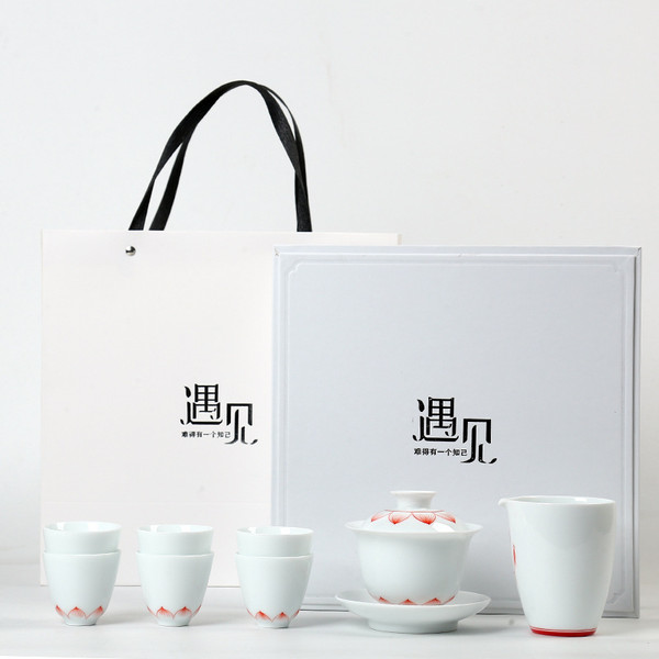You Xia Cai Hand Painted Porcelain Kungfu Tea Teapot And Teacup Set