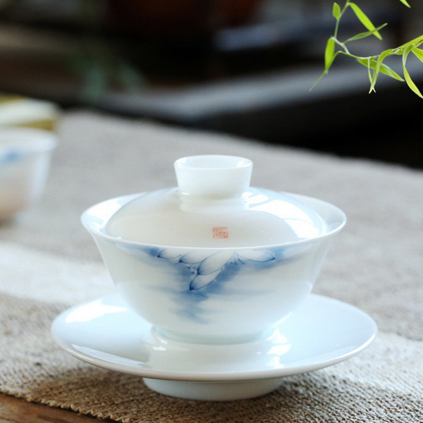 Lan He Yun Gu Porcelain Gongfu Tea Gaiwan Brewing Vessel 175ml