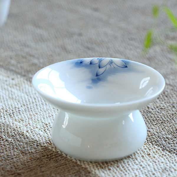 White Jade Hand Painted Porcelain Gongfu Tea Strainer