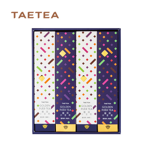 TAETEA Brand Small Gold Brick Pu-erh Tea Brick 2018 140g Ripe