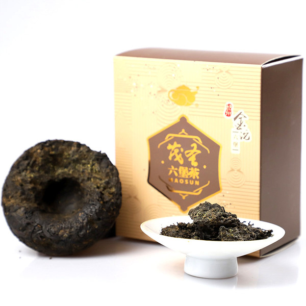 MAOSHENG Brand Golden Flower Tuocha Premium Grade Liu Bao Hei Cha Dark Tea Tuo 2014 100g