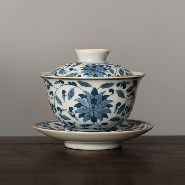 Ming Shi Chan Zhi Lian Ceramic Gongfu Tea Gaiwan Brewing Vessel 160ml