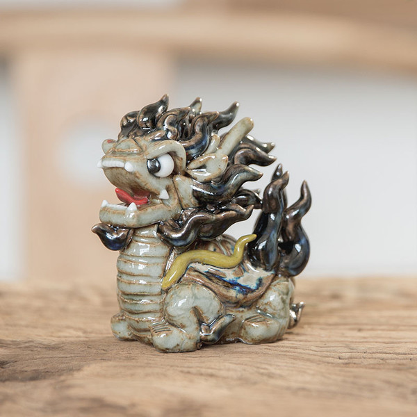 Dragon Turtle Ao Ceramic Tea Pet Table Decoration Ornament