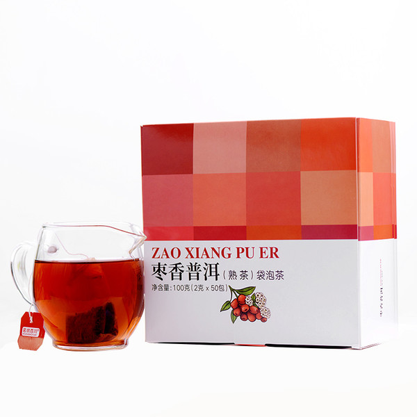 MINGNABAICHUAN Brand Jujube Fragrant Pu-erh Tea Tea Bag 2019 100g Ripe