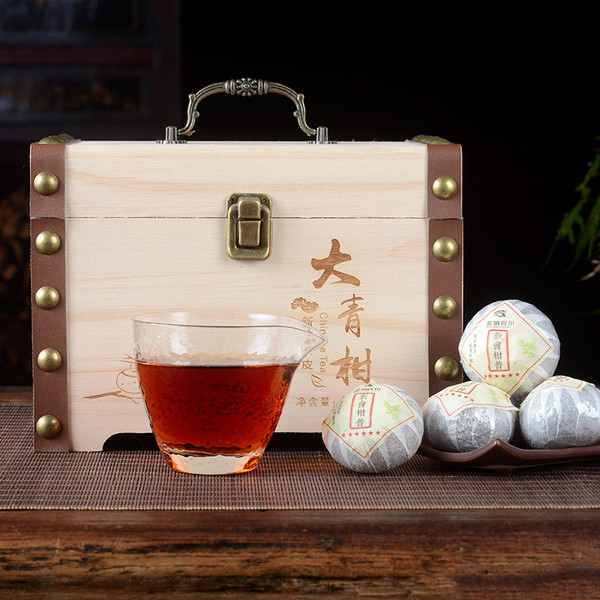 MINGNABAICHUAN Brand Six Star Da Qing Gan Chenpi Orange Pu'er Yunnan Pu-erh Tea Stuffed Tangerine Ripe 2023 500g