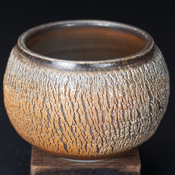 Chai Shao Fu Bao Handmade Wood-Fired Ceremic Cha Xi Gongfu Tea Ceremony Water Bowl