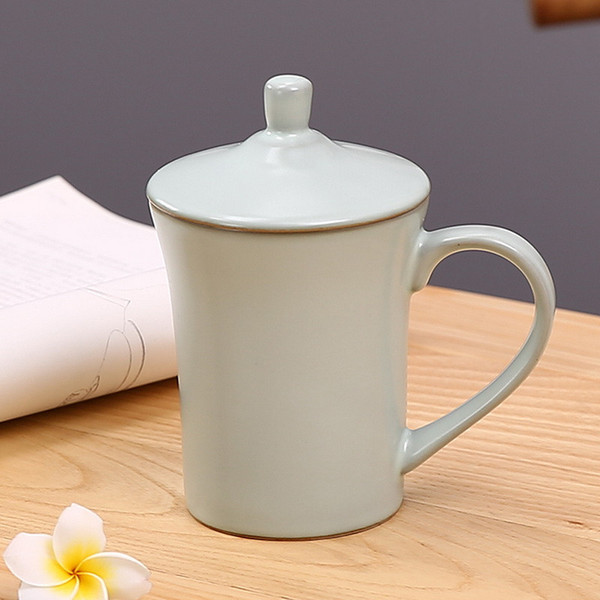 Zen Ceramic Tea Mug with Lid 350ml
