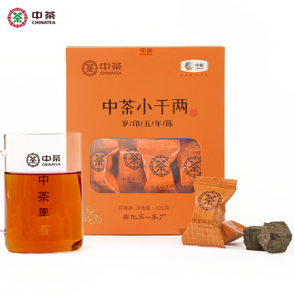 CHINATEA Brand Xiao Qian Liang Five-year Chen Hunan Anhua Dark Tea 105g Brick