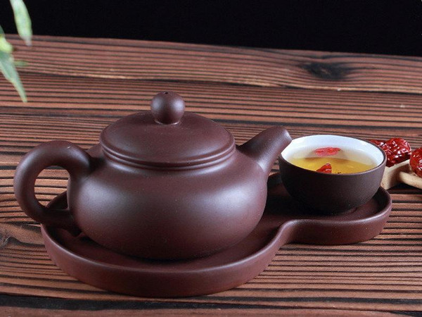 Yixing Zisha Clay Tea Set Teapot Teacup and Tray 