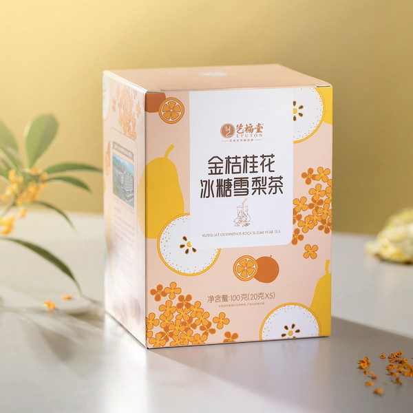 EFUTON Brand Kumquat Osmanthus Rock Sugar Snow Pear Eight Treasures Ba Bao Cha Asssorted Herbs & Fruits Chinese Bowl Tea 100g