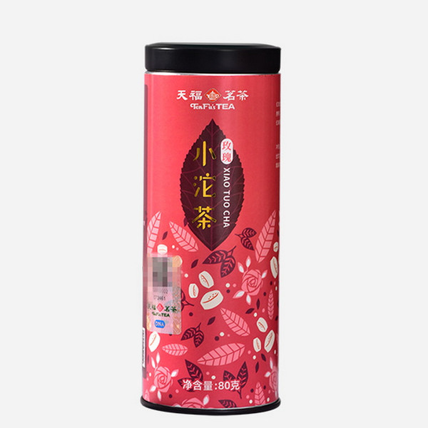 TenFu's TEA Brand Xiao Tuo Cha Rose Pu-erh Tea Tuo 2021 80g Ripe