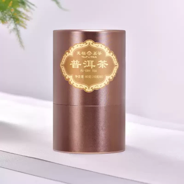 TenFu's TEA Brand Si Fang Cha Aging Pu-erh Tea Loose 2026 80g Ripe