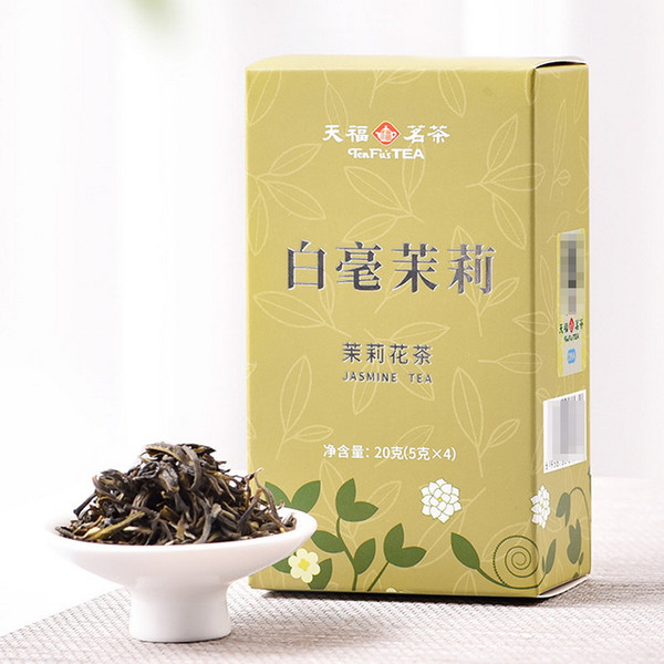 TenFu's TEA Brand Bai Hao Mo Li Jasmine Green Tea 20g*2