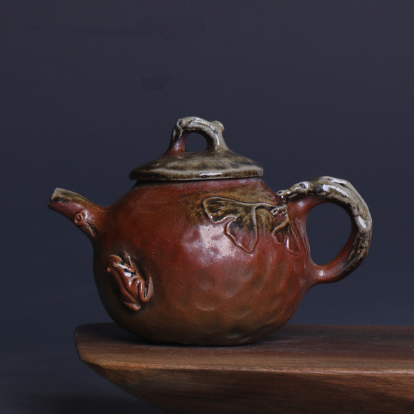 Chai Shao Qing Lian Handmade Wood-Fired Ceremic Teapot 255ml