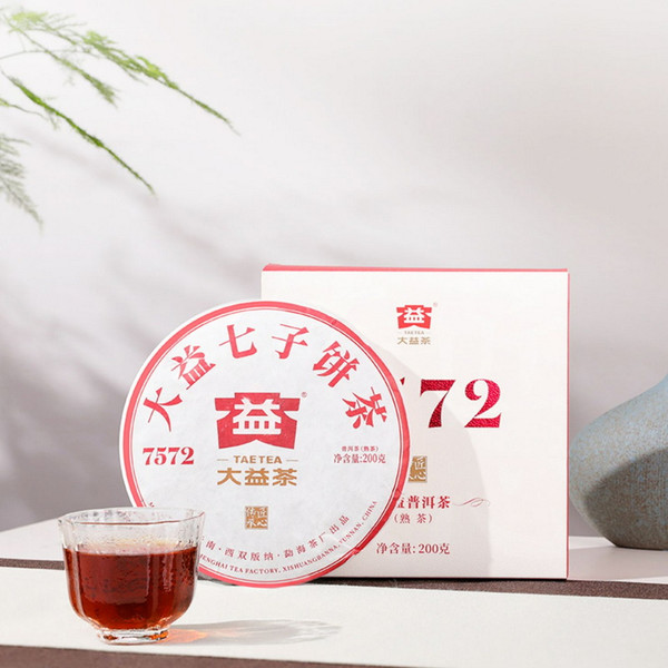 TAETEA Brand 7572 Pu-erh Tea 2021 200g Ripe