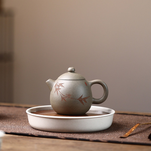 Handmade Yixing Zisha Clay Teapot Duan Ni Dragon Egg 190ml