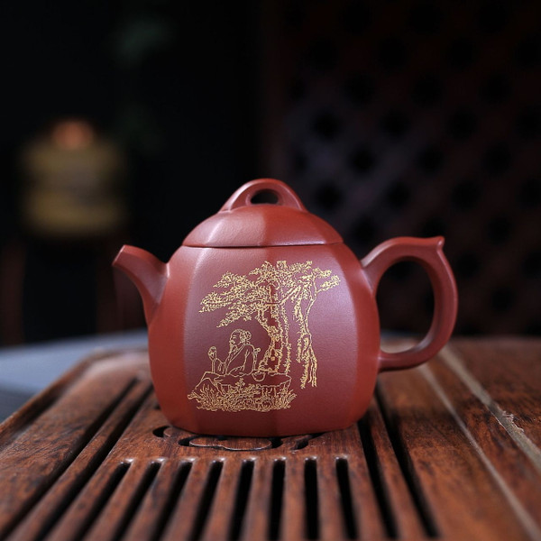 Handmade Yixing Zisha Clay Teapot Ba Fang Qin Quan 250ml