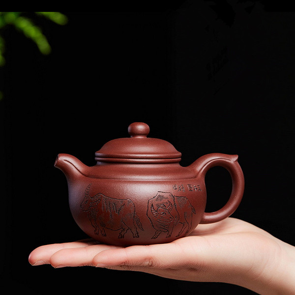 Handmade Yixing Zisha Clay Teapot Wu Niu Tu 250ml