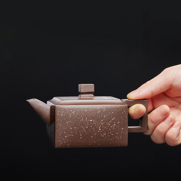 Handmade Yixing Zisha Clay Teapot Fang Shan 180ml