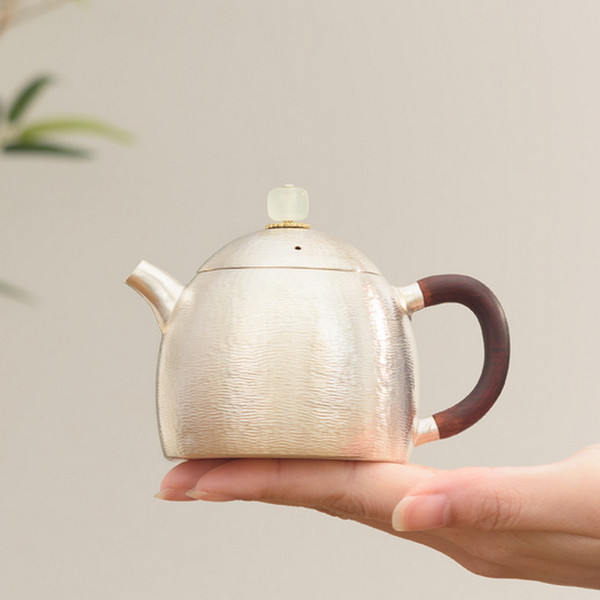 Handmade Pure Silver Teapot Qin Quan 190ml