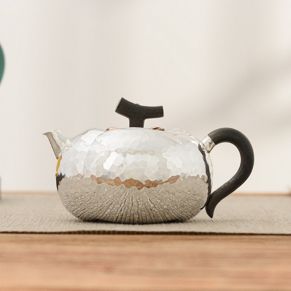 Handmade Pure Silver Teapot Shi Shi Ru Yi 120ml