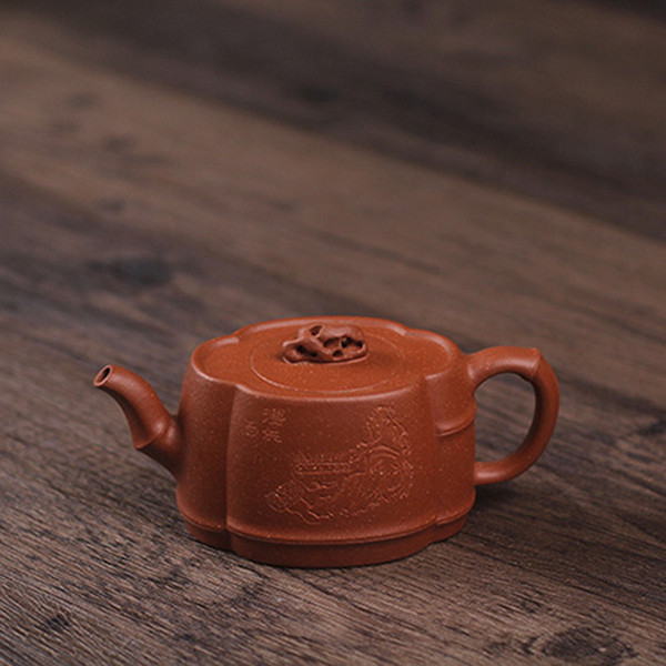 Handmade Yixing Zisha Clay Teapot Zhu Jie Hai Tang 160ml