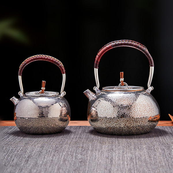 Handmade Pure Silver Kettle Teng Zhai