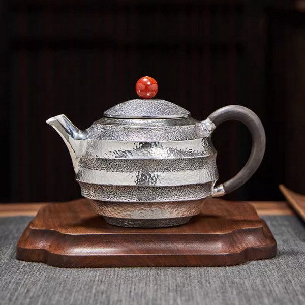 Handmade Pure Silver Teapot Bu Bu Gao Sheng 300ml